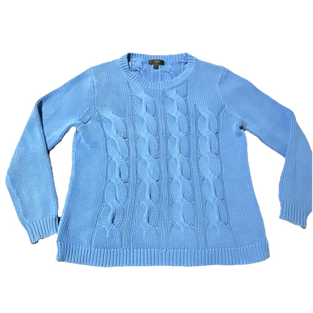 J Crew Women’s S Oversized Cable Knit Sweater Granny-core Collegiate Preppy cute - Picture 4 of 11